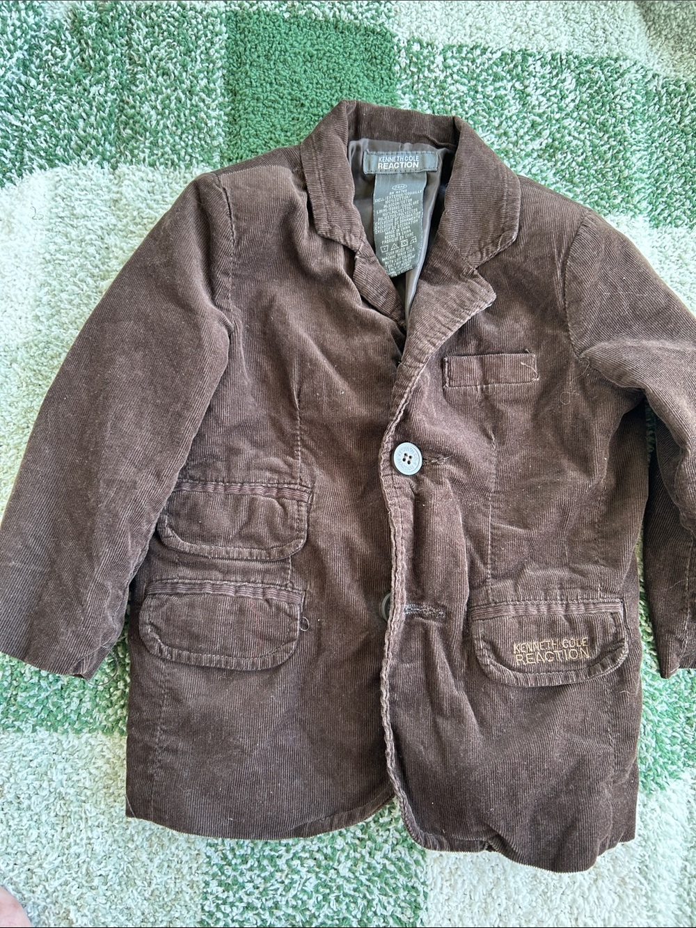 Kenneth Cole Reaction Toddler Brown Corduroy Blazer Jacket